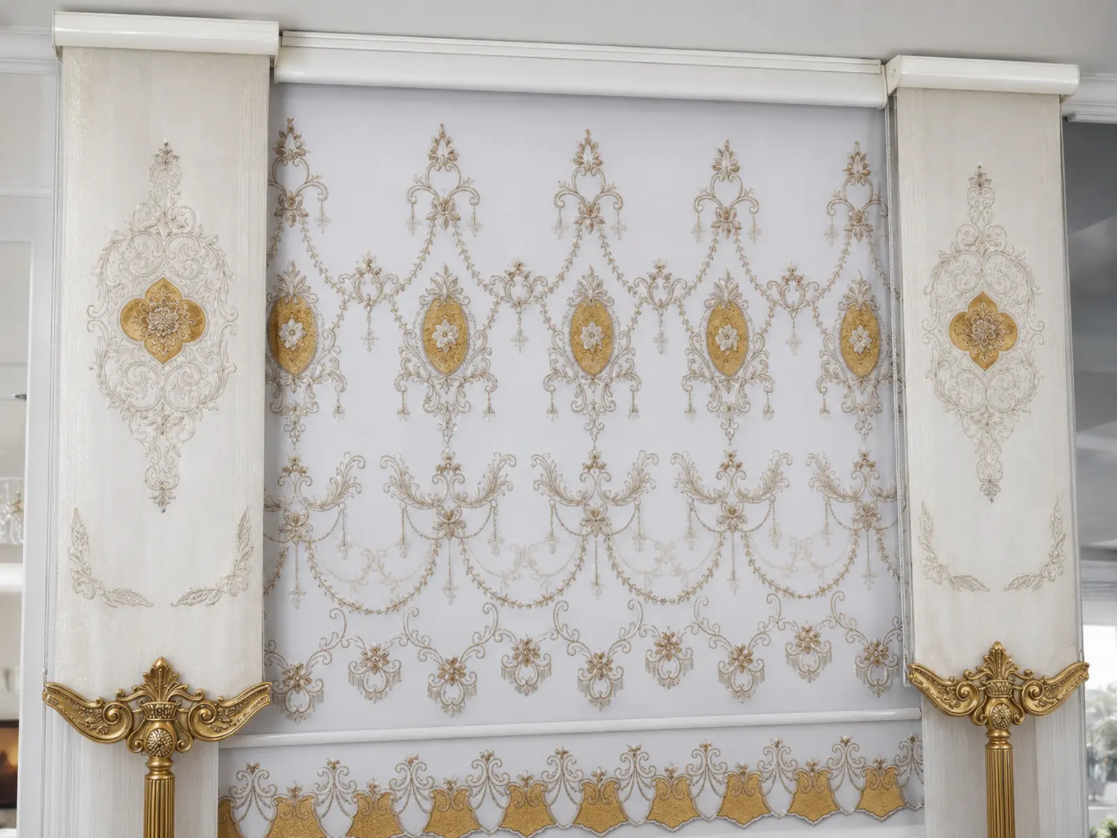 Double Store Classic Embroidered Blind